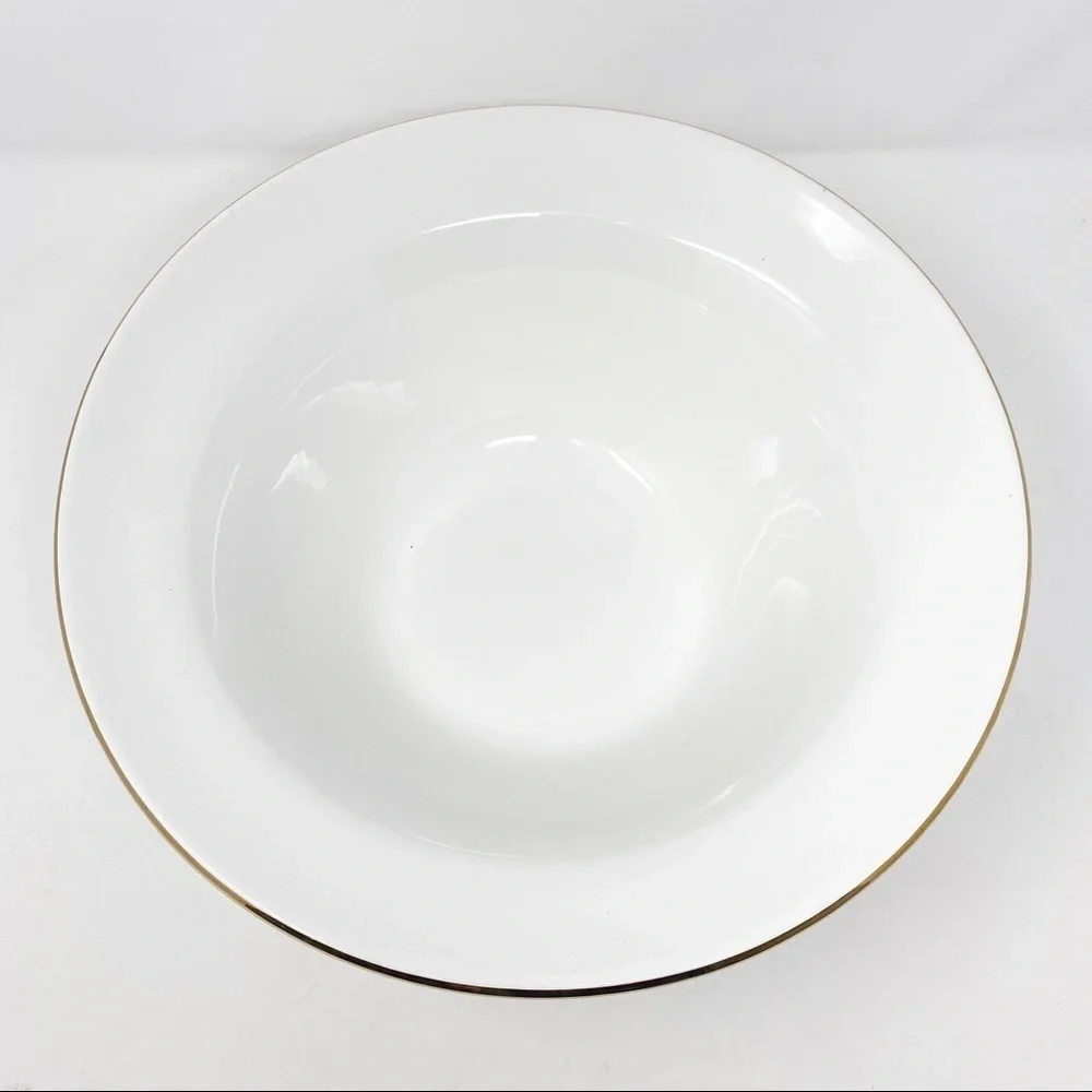 PIER 1 Pier Classic Porcelain Gold Rim Pasta Bowl